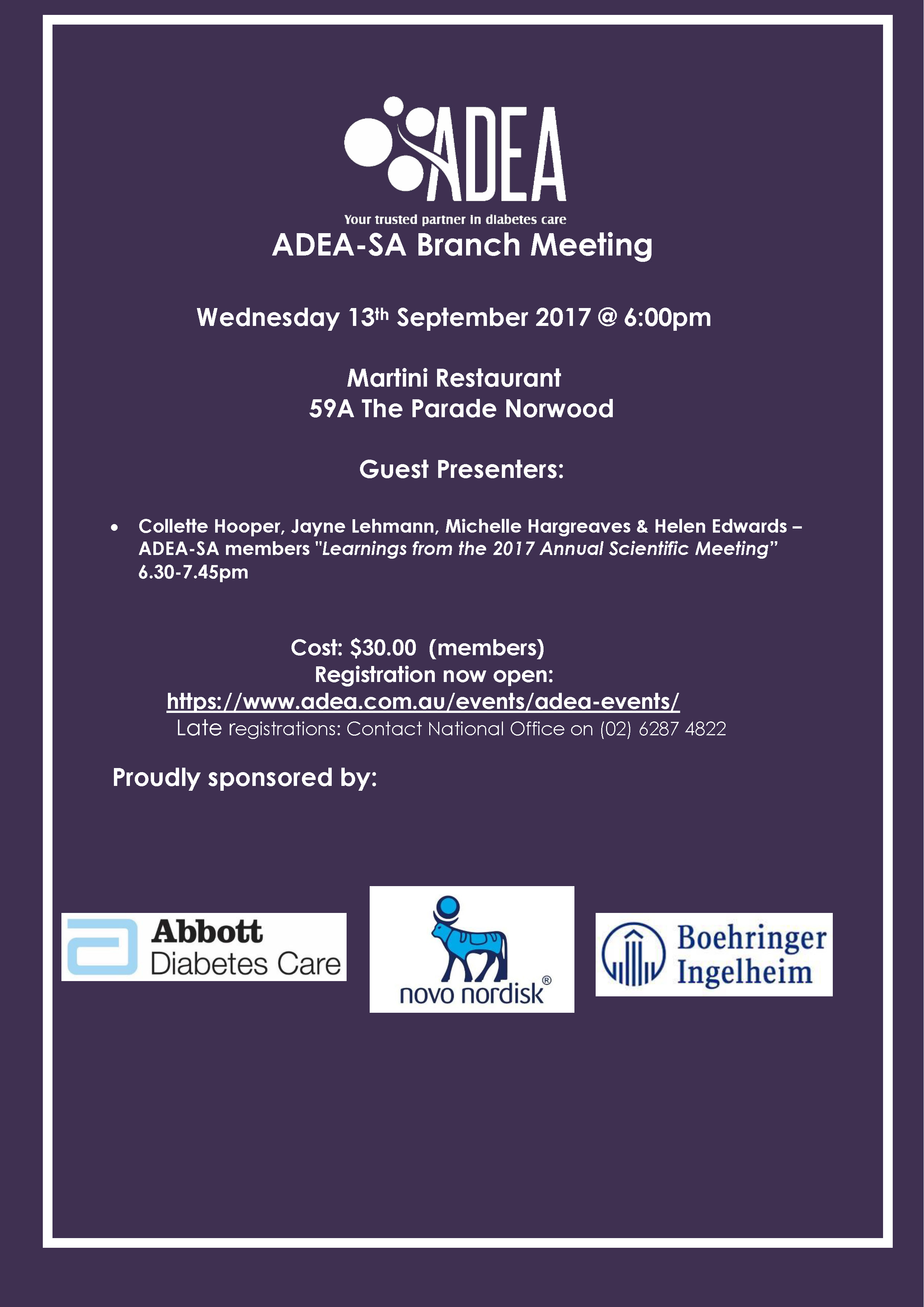 ADEA ADEASA Branch Meeting ADEA